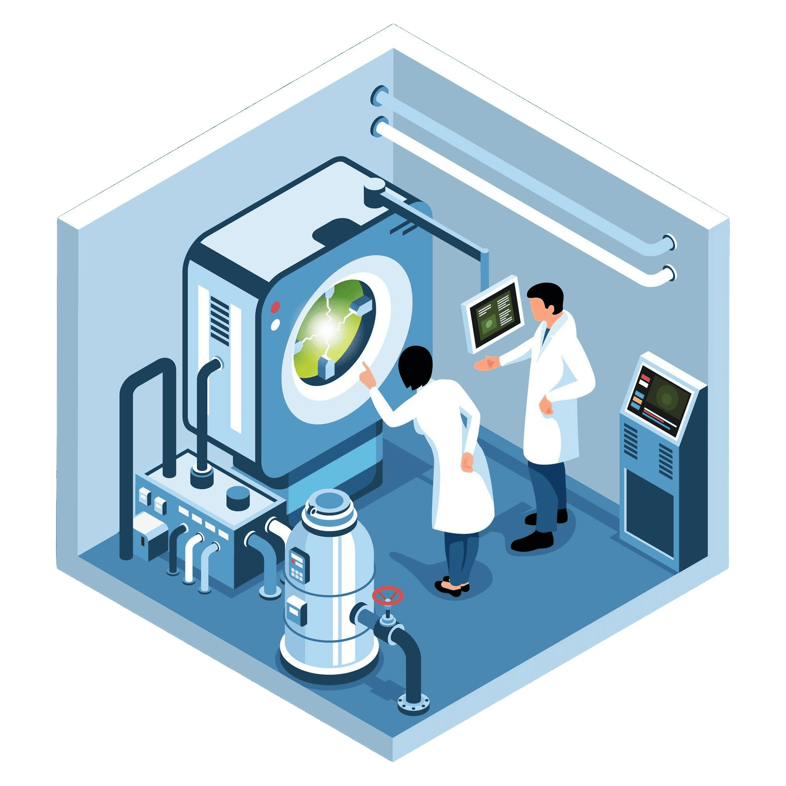 biotechnology-isometric-composition-with-laboratory-assistants-monitoring-process-experiment-isolated-dark-background-vector-illustration (1)